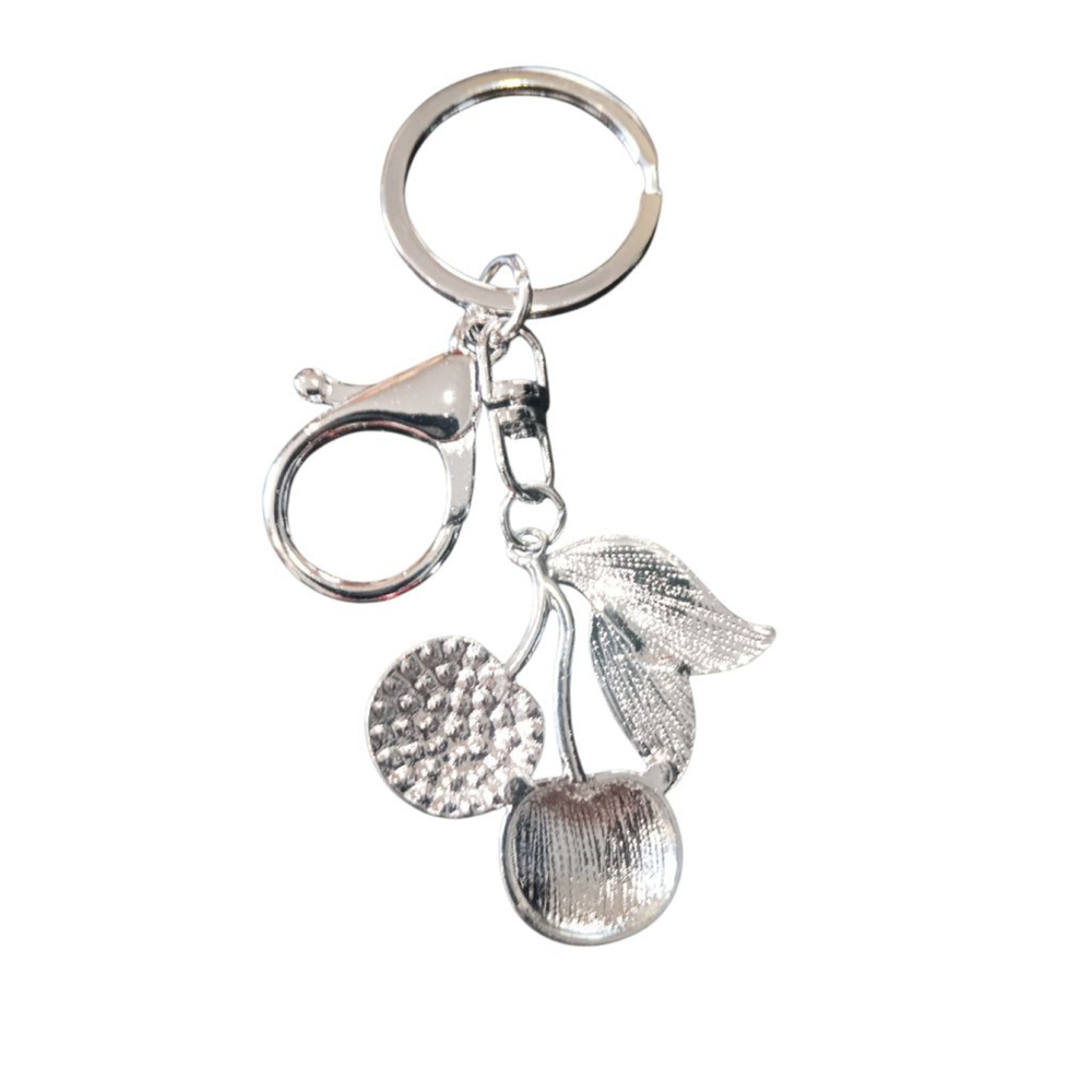 Bling Rhinestone Cherry Keychain Purse Backpack Charm - Picture 5 of 5